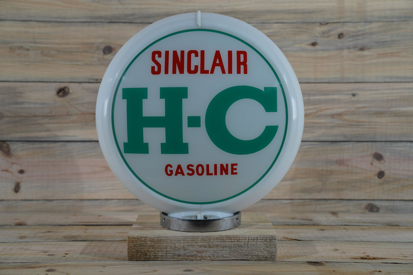 Sinclair H-C Gasoline 13.5" Complete Gas Globe & Lenses (1 of 6)