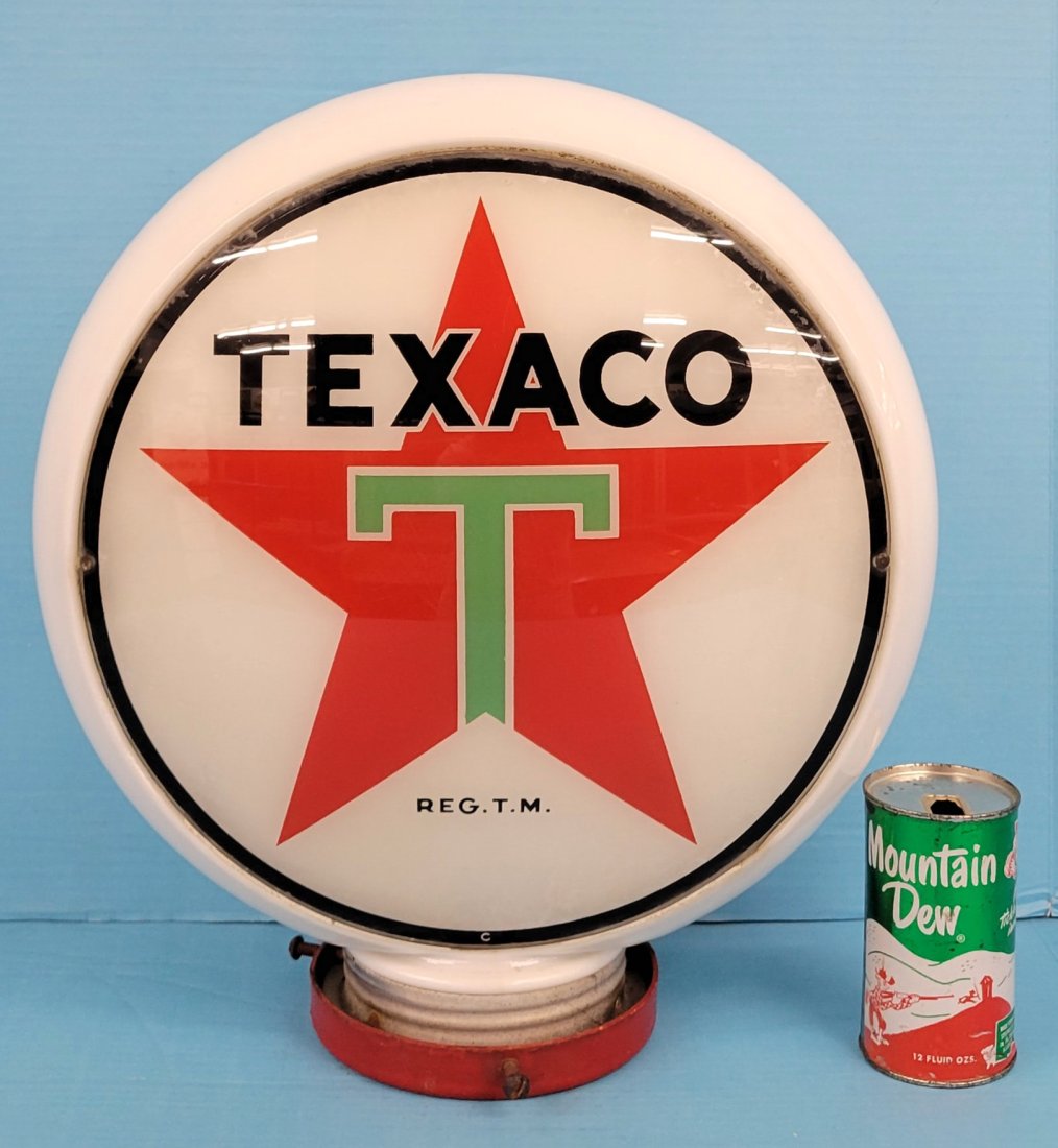 Texaco (white-T) Star Logo 13.5" Globe Lenses (1 of 2)