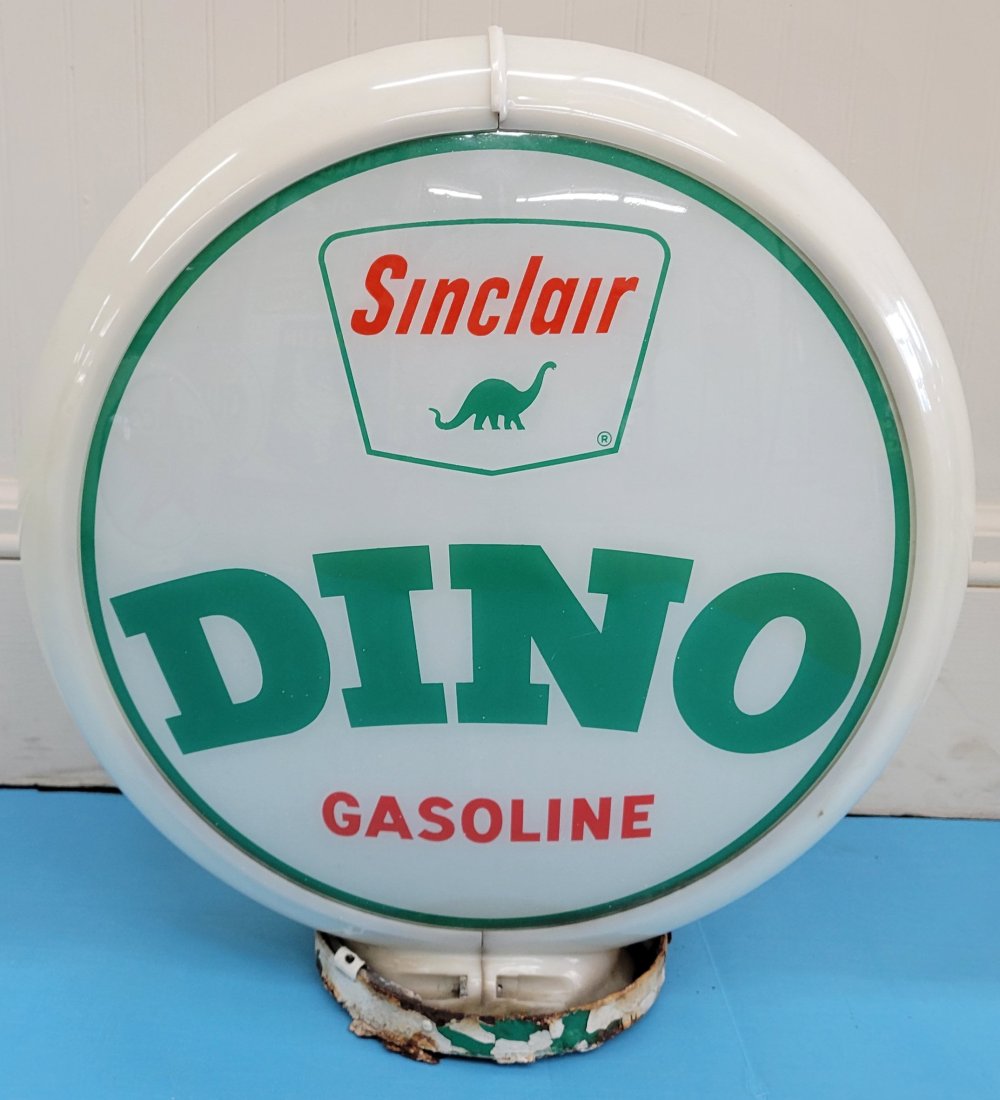 Sinclair Dino Gasoline w/Logo 13.5" Globe Lenses (1 of 2)