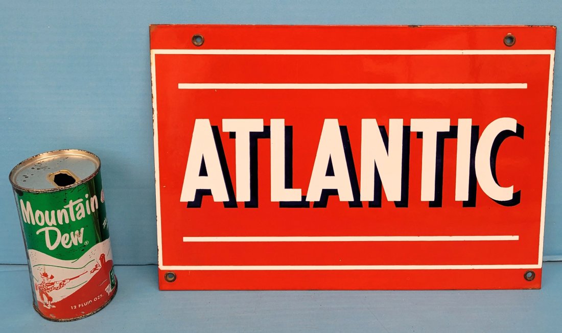 Atlantic Porcelain Pump Sign (1 of 2)