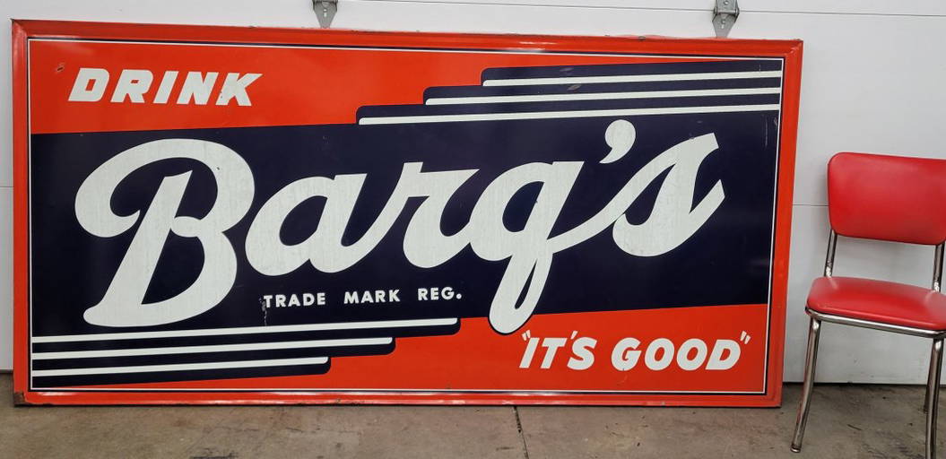 Drink Barq's "It's Good" Metal Sign Dec 03, 2022 Rockabilly Auction