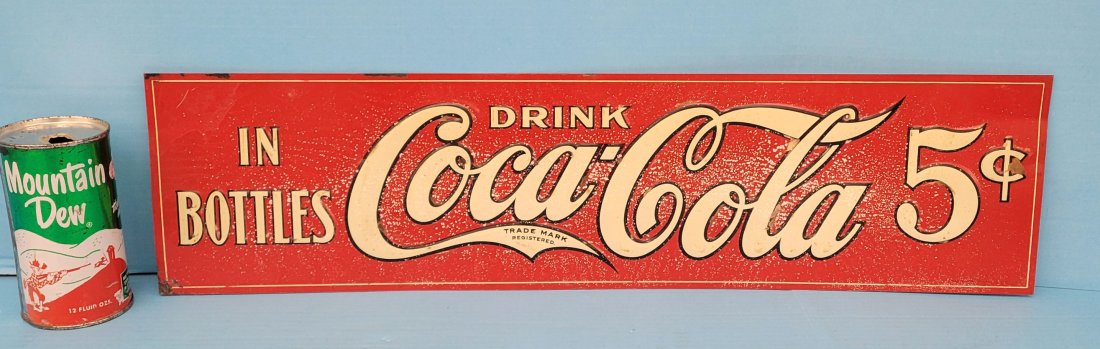 Drink Coca Cola In Bottles Embossed Tin Sign (1 of 3)