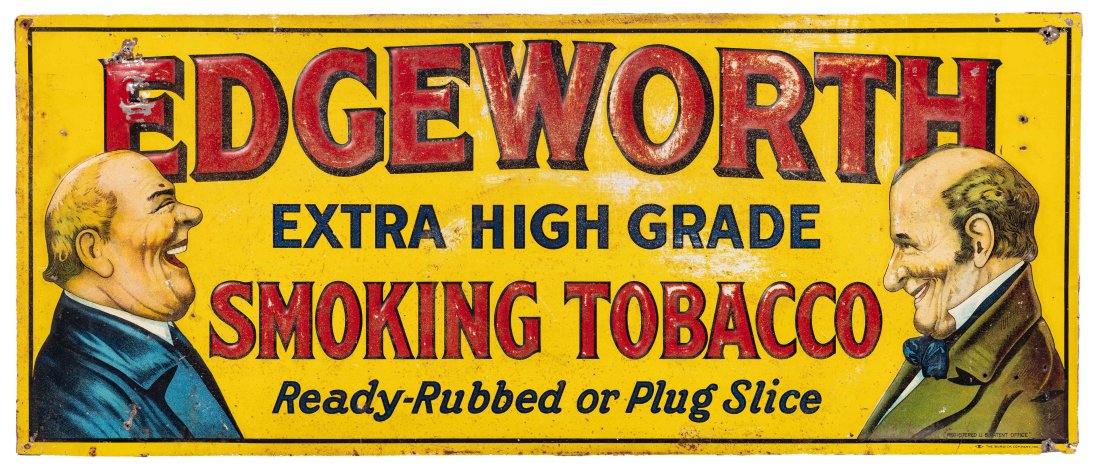 Edgeworth Smoking Tobacco Tin Embossed Sign (1 of 2)