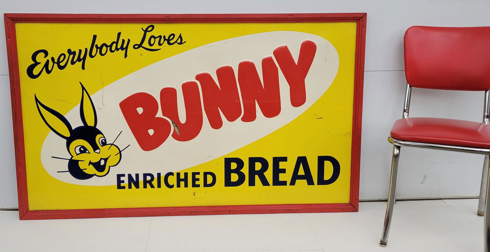 Everybody Loves Bunny Bread Embossed Metal Sign (1 of 5)