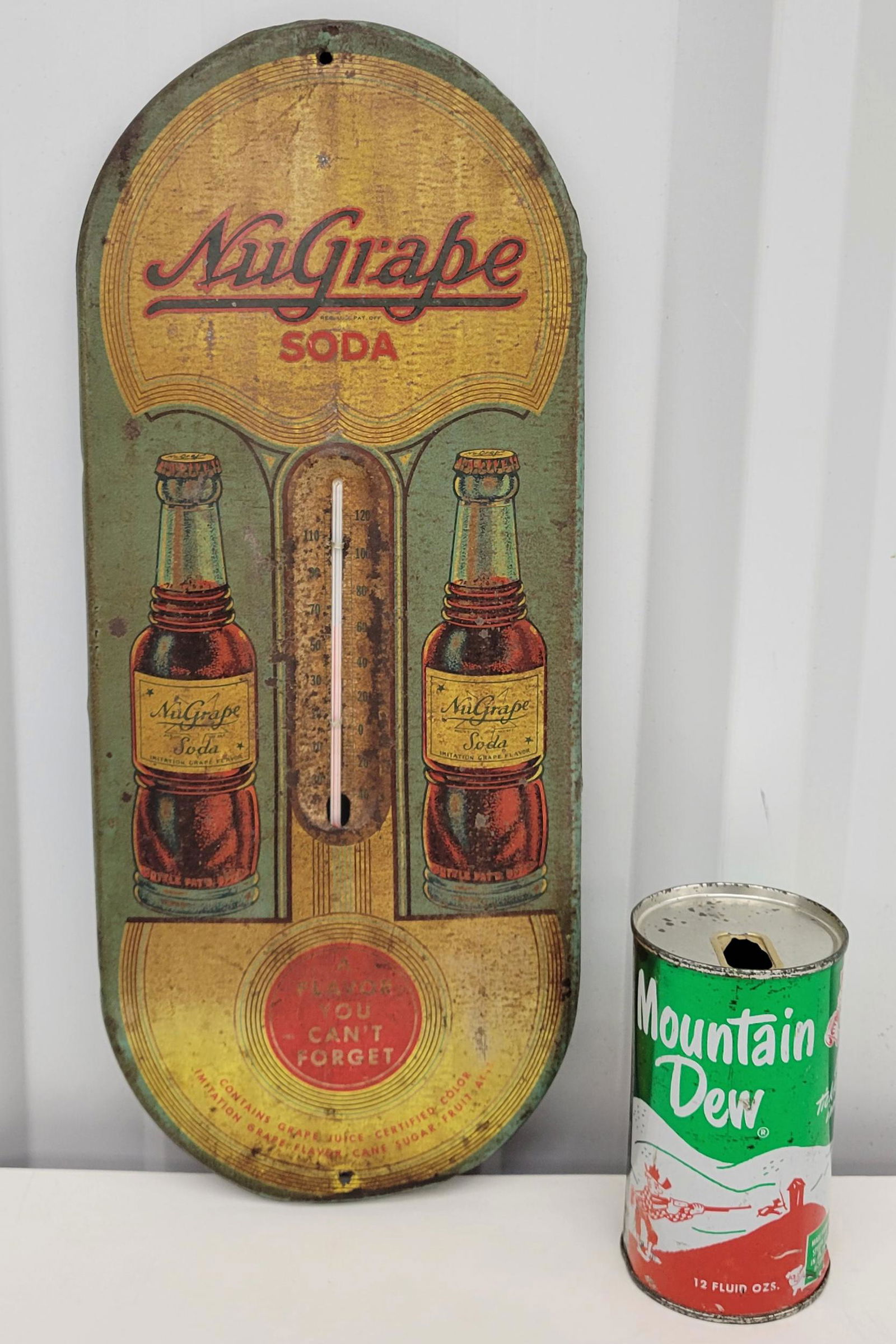 Early NuGrape Soda Thermometer With Two Bottles (1 of 2)