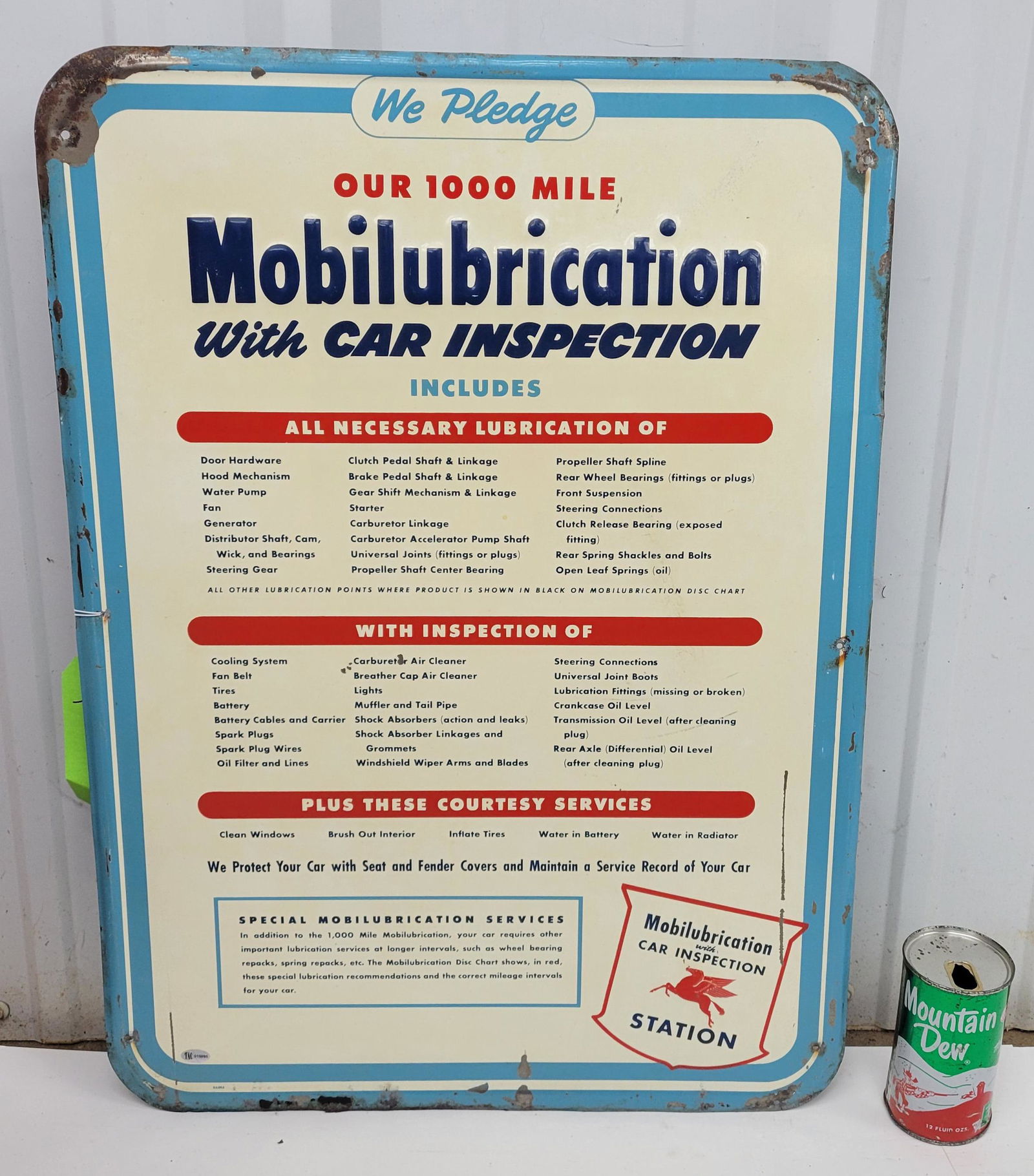 Mobilubrication Car Inspection Station Sign TAC (1 of 3)