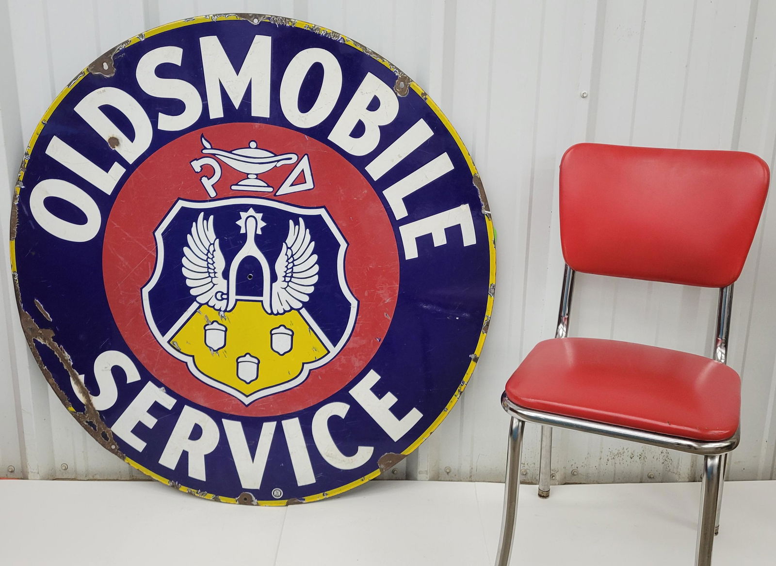 42" Oldsmobile Service Porcelain Sign TAC (1 of 5)
