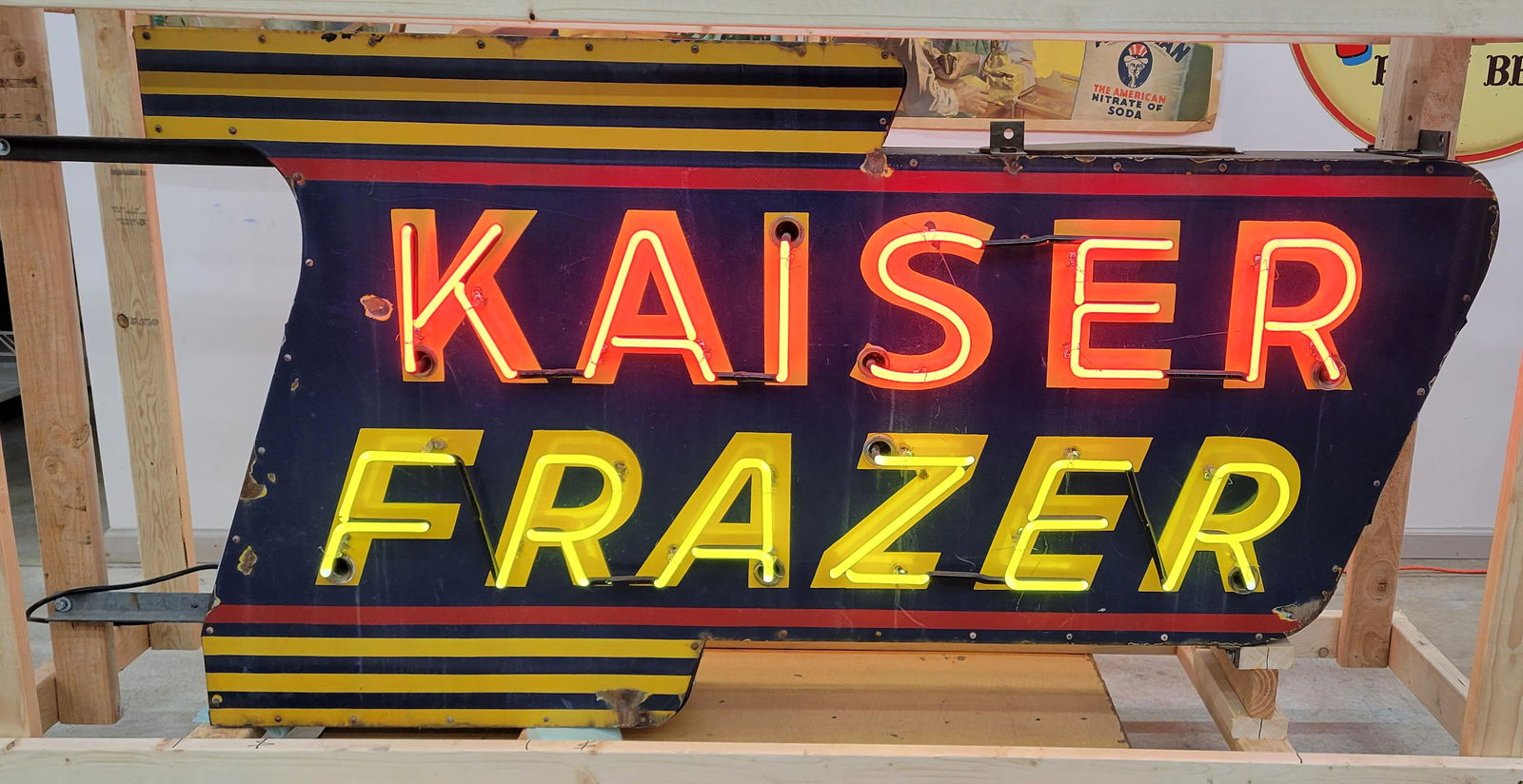 Kaiser Frazer Double Sided Porcelain Neon Sign TAC (1 of 9)
