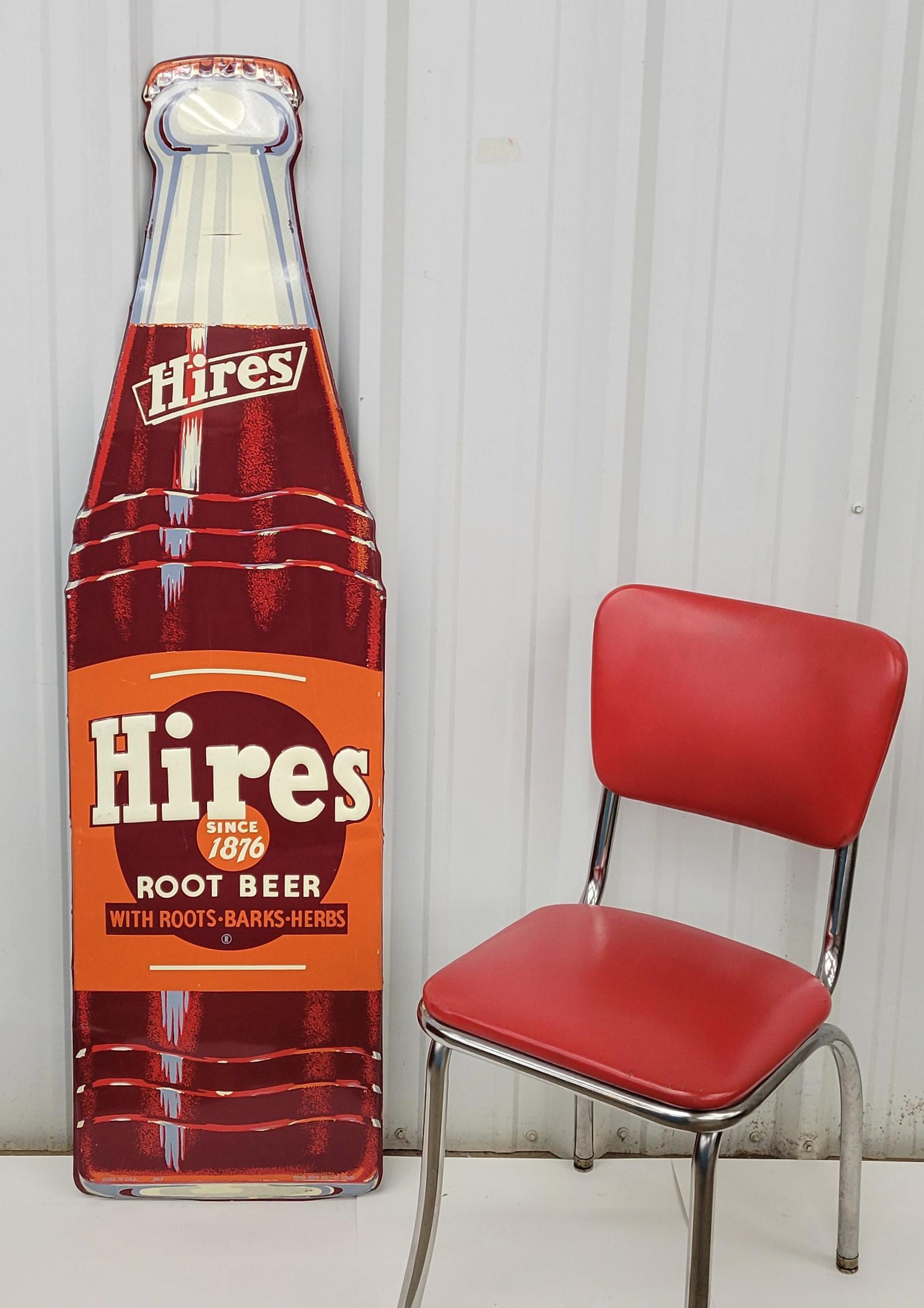 Large Hires Since 1876 Embossed Die Cut Bottle Sign (1 of 3)
