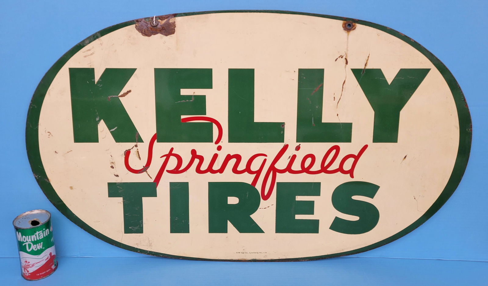 Kelly Springfield Tires DS Metal Oval Sign TAC (1 of 4)