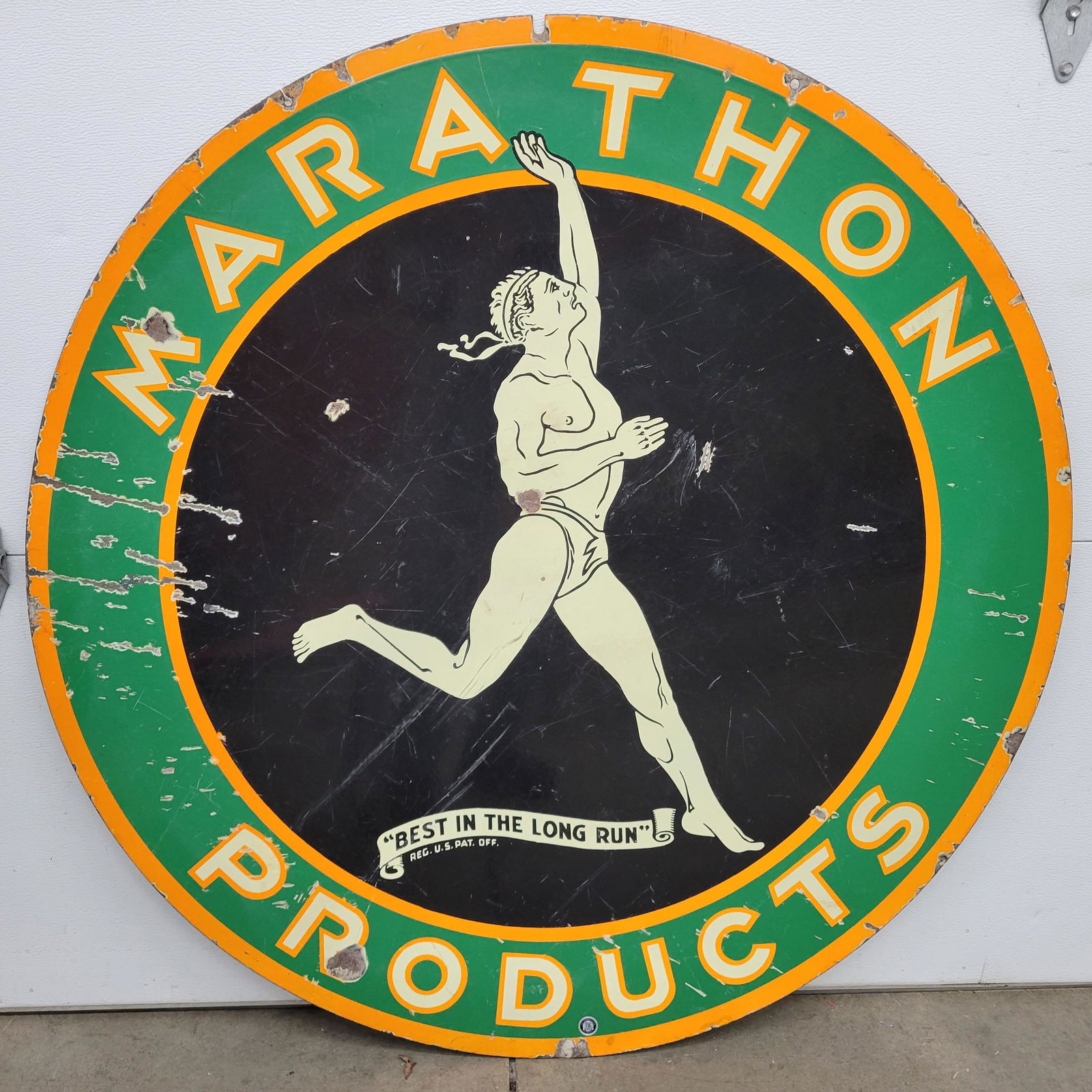 48" Marathon Products Porcelain Sign TAC (1 of 8)