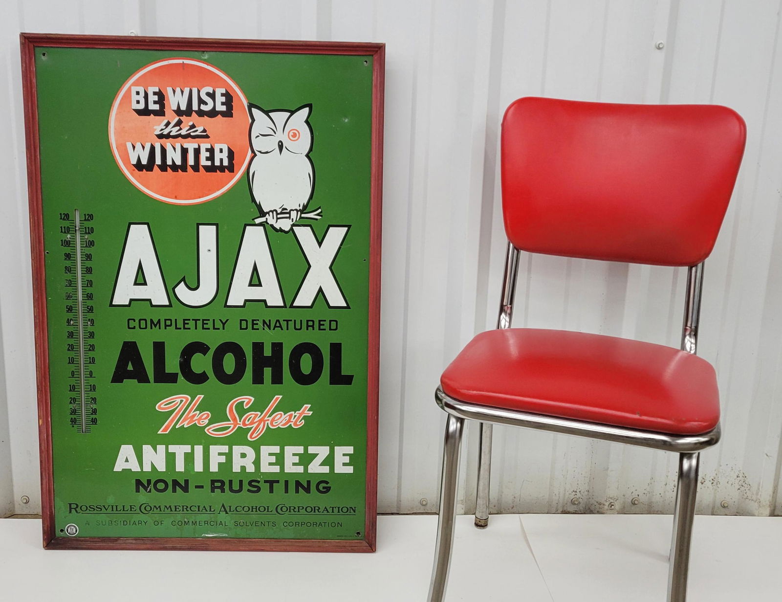 Ajax Antifreeze Thermometer Sign In Frame TAC (1 of 6)