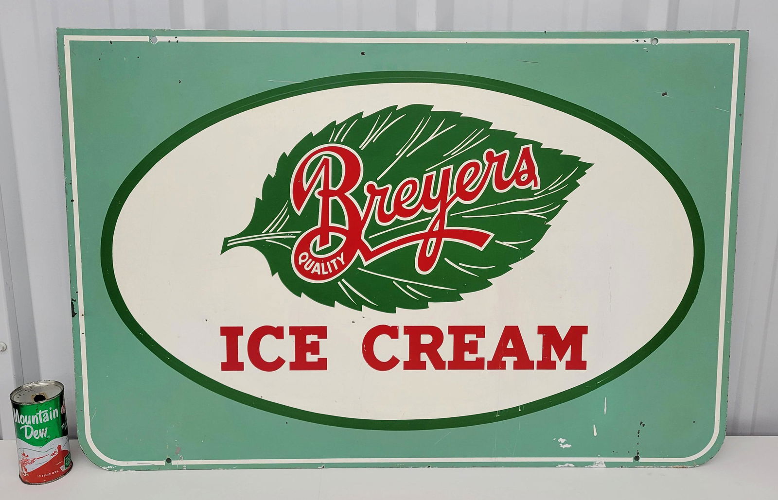 Breyer's Ice Cream Sign Double Sided Metal (1 of 2)