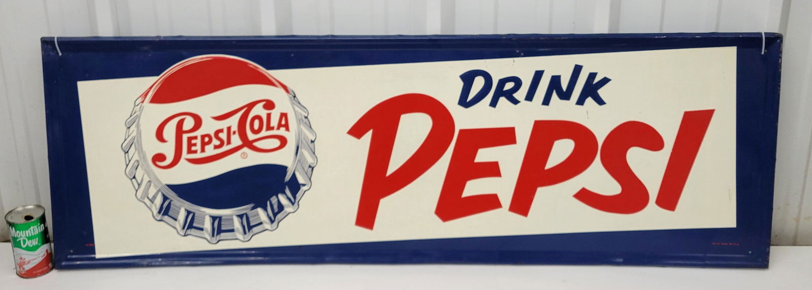 Drink Pepsi Embossed Metal Sign With Bottle Cap (1 of 3)