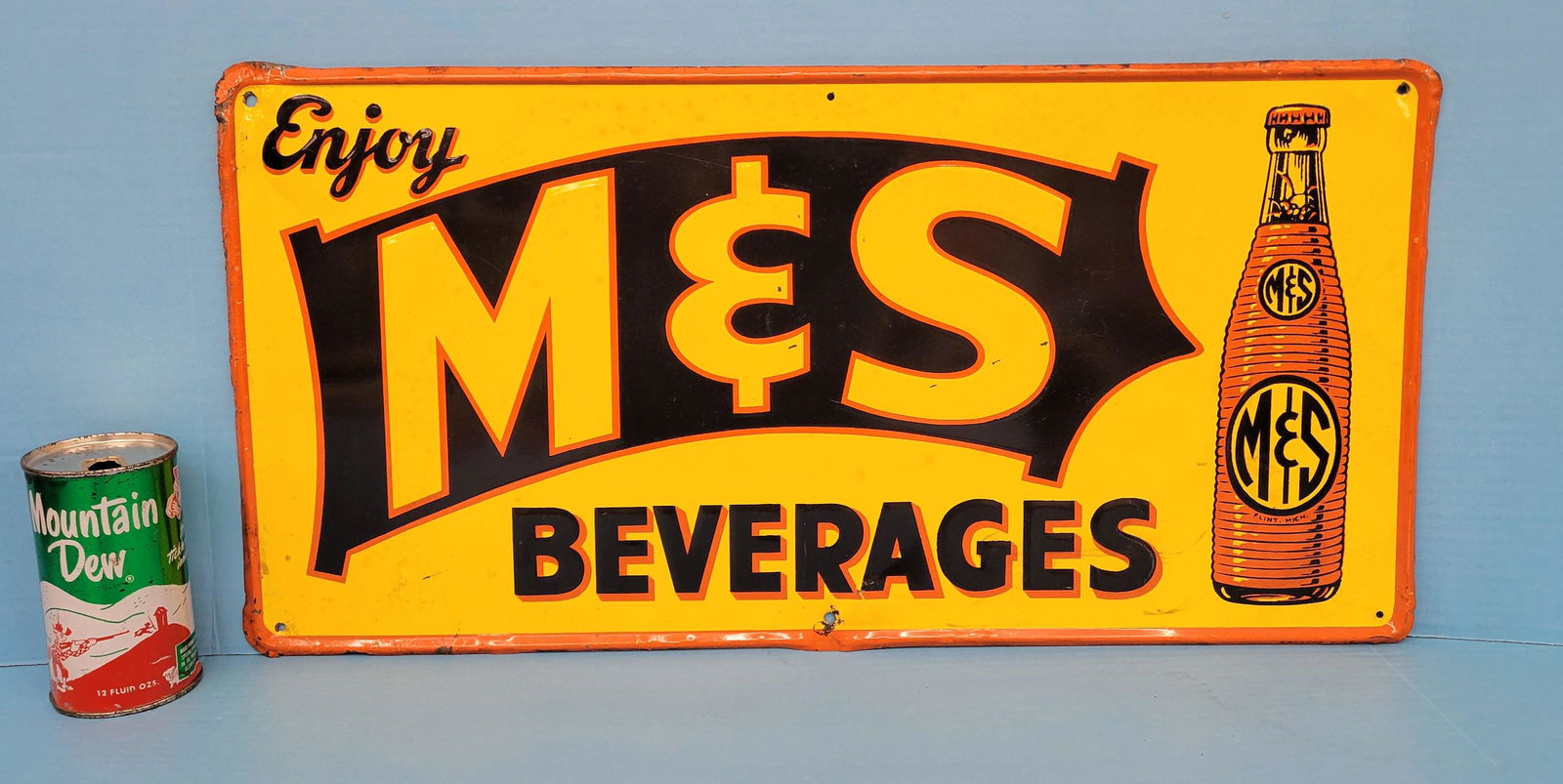 Enjoy M&S Beverages Single Sided Tin Sign (1 of 2)