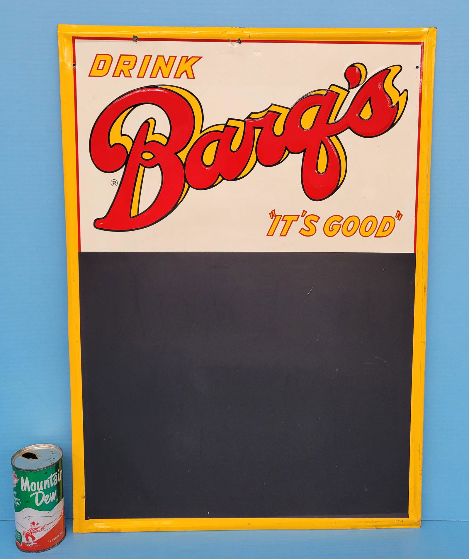 Drink Barq's It's Good Embossed Metal Menu Board (1 of 2)