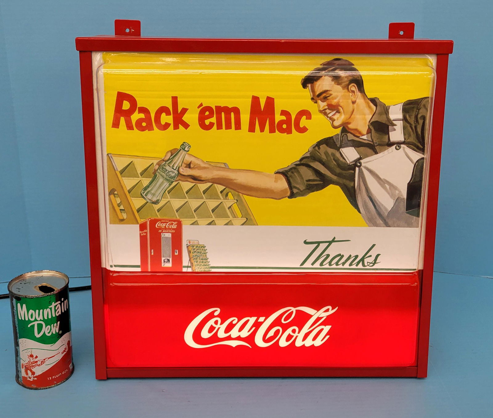 Rack 'Em Mac Coca Cola Light Up Sign (1 of 3)