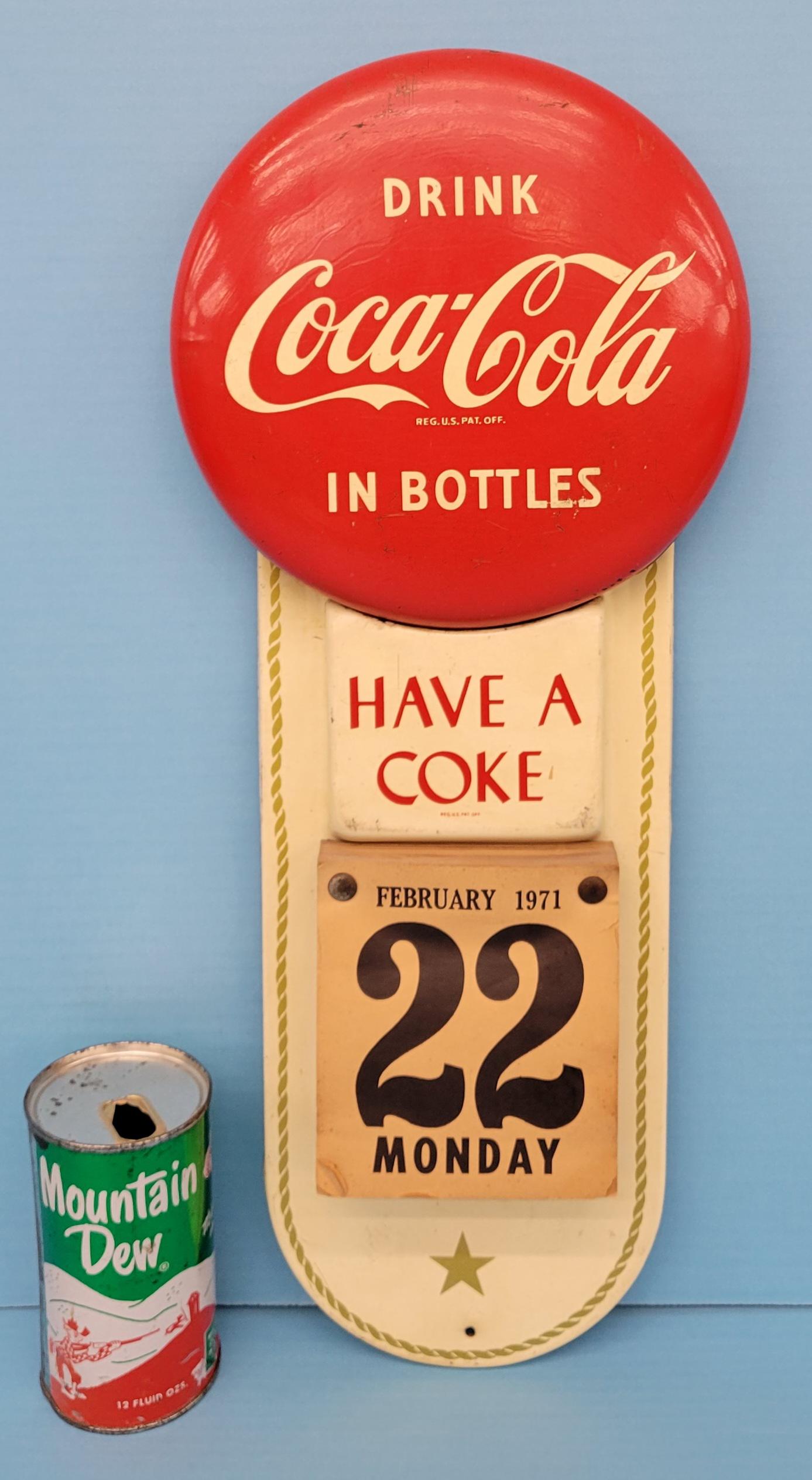 Drink Coca Cola In Bottles Button Calendar (1 of 3)