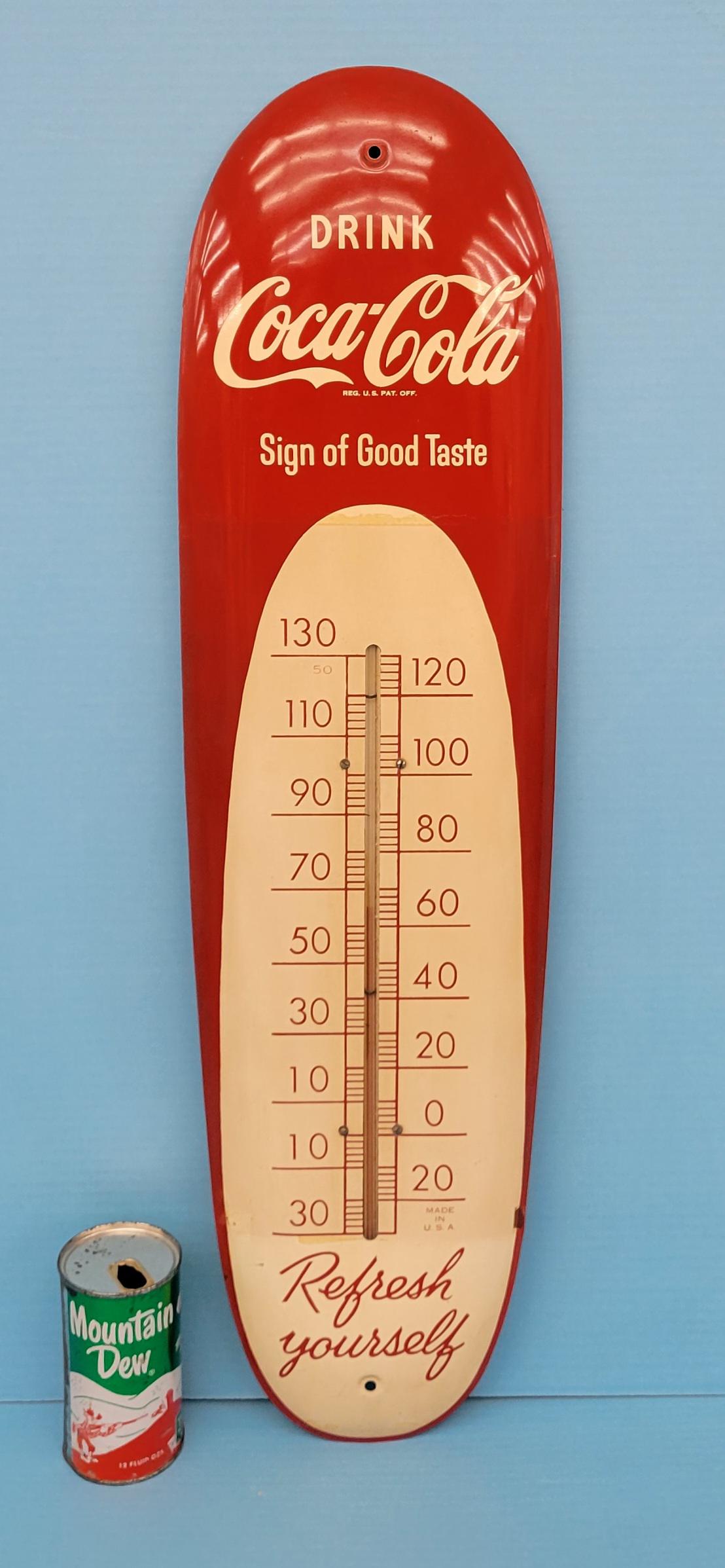 Drink Coca Cola Sign of Good Taste Cigar Thermometer (1 of 4)