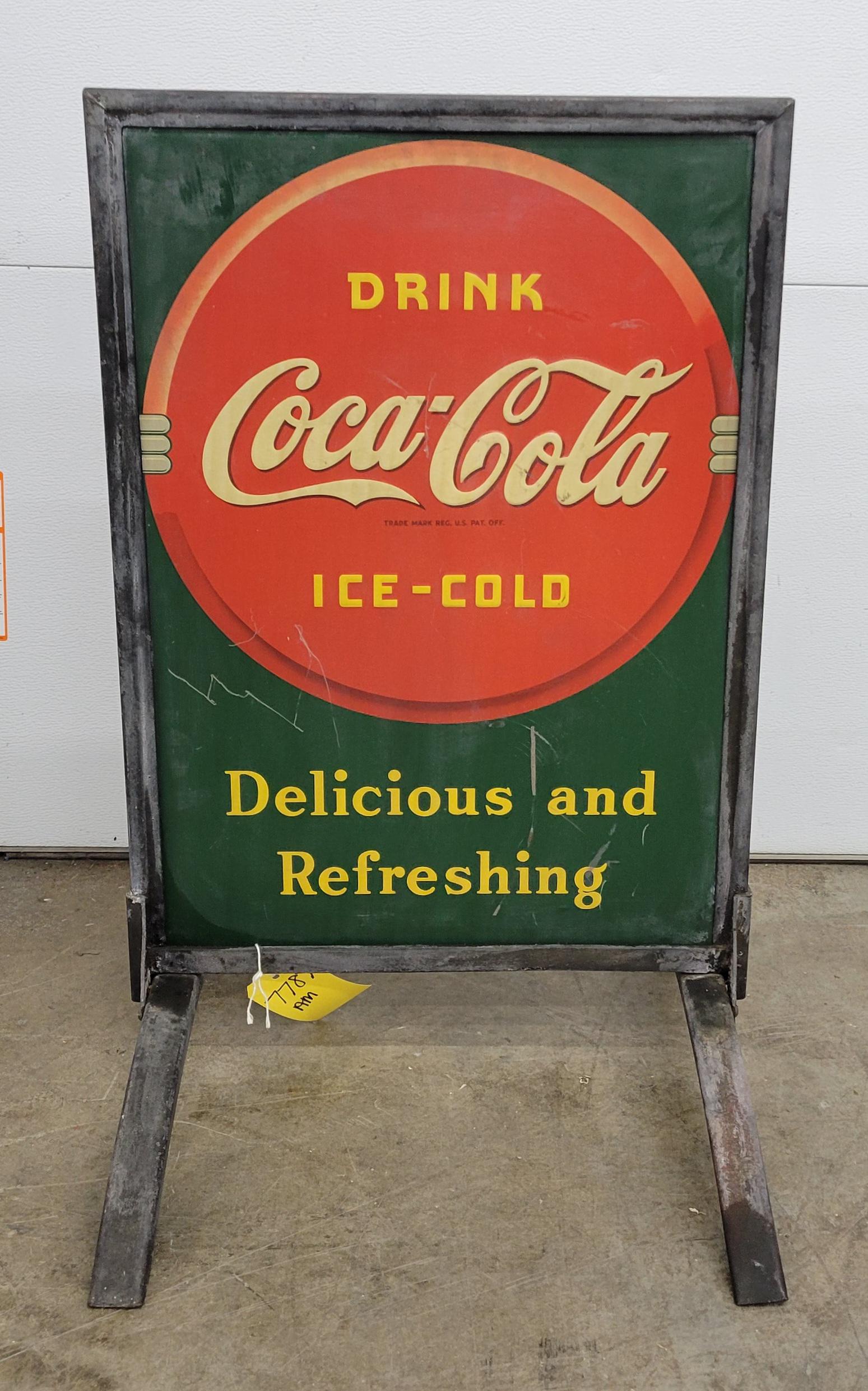 Drink Coca Cola Ice Cold Sidewalk Curb Sign (1 of 4)