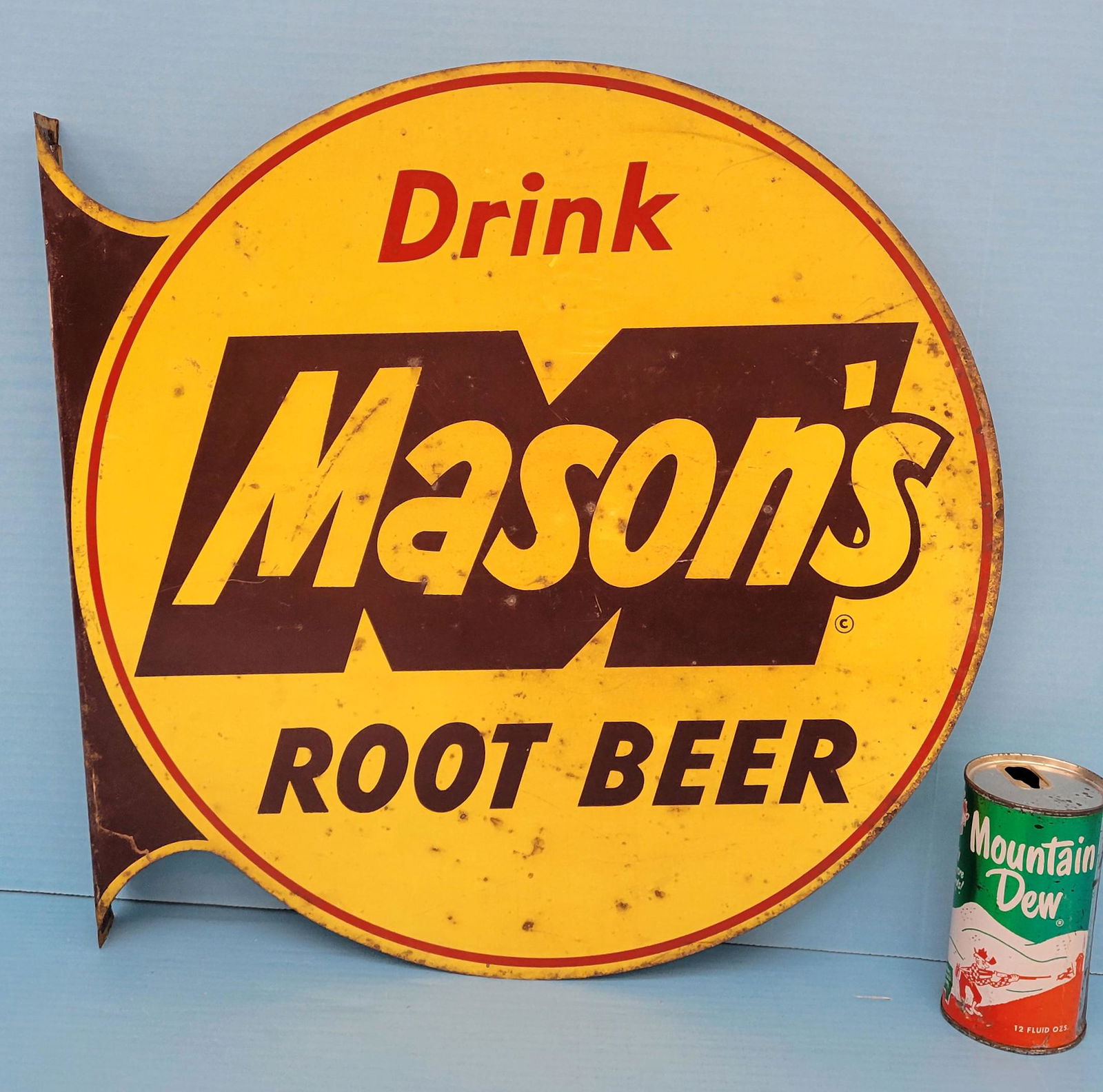 Drink Mason's Root Beer Flange Sign (1 of 3)