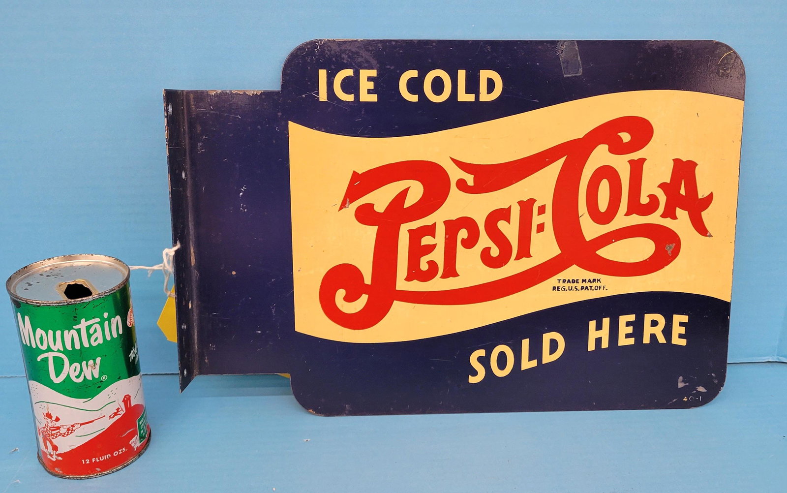 Ice Cold Pepsi Cola Metal Flange Sign (1 of 4)