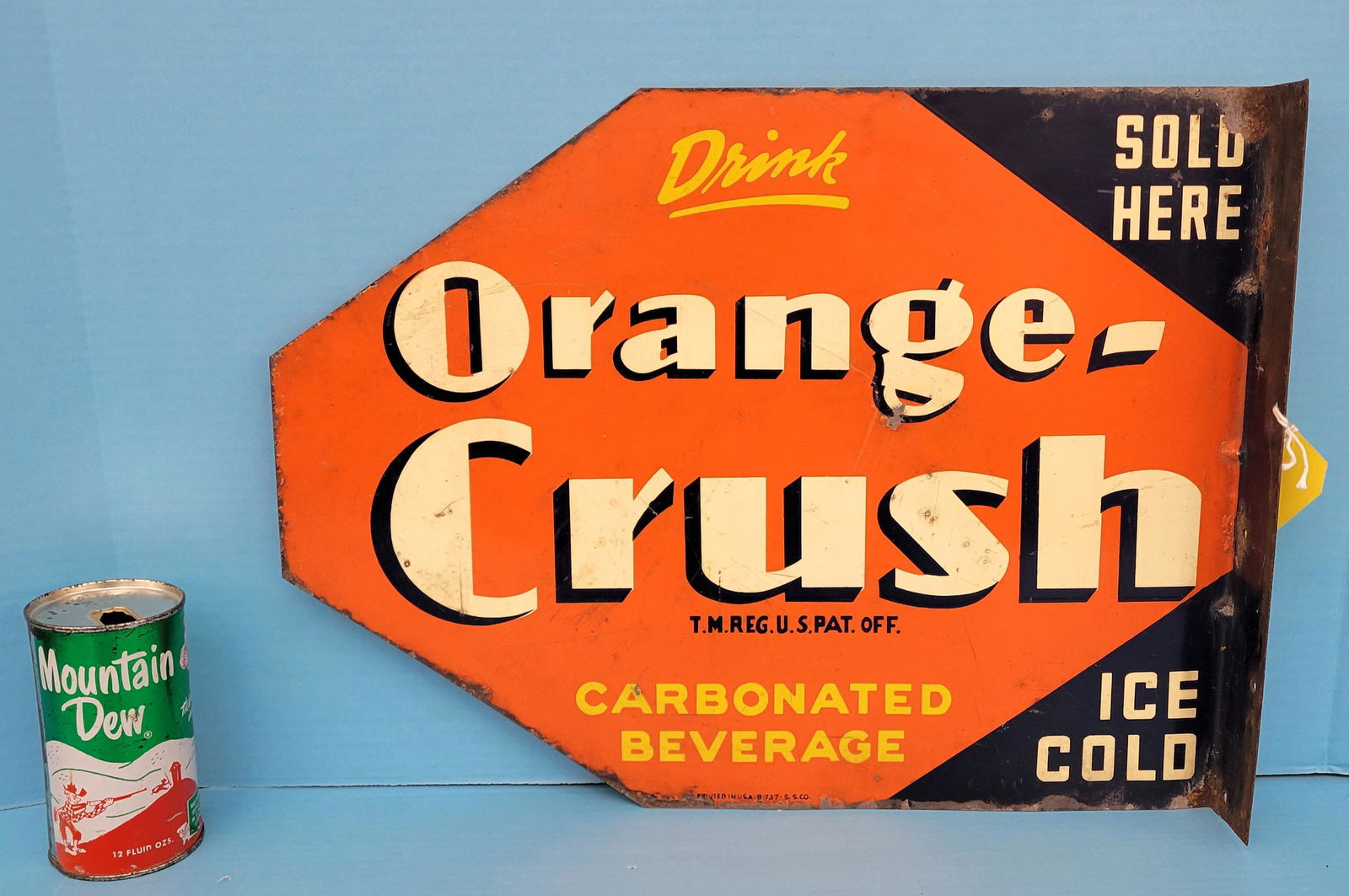 Drink Orange Crush Metal Flange Sign (1 of 5)