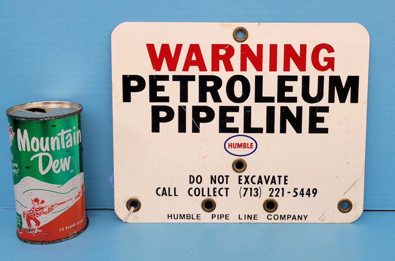 Humble Warning Petroleum Pipeline Sign (1 of 3)