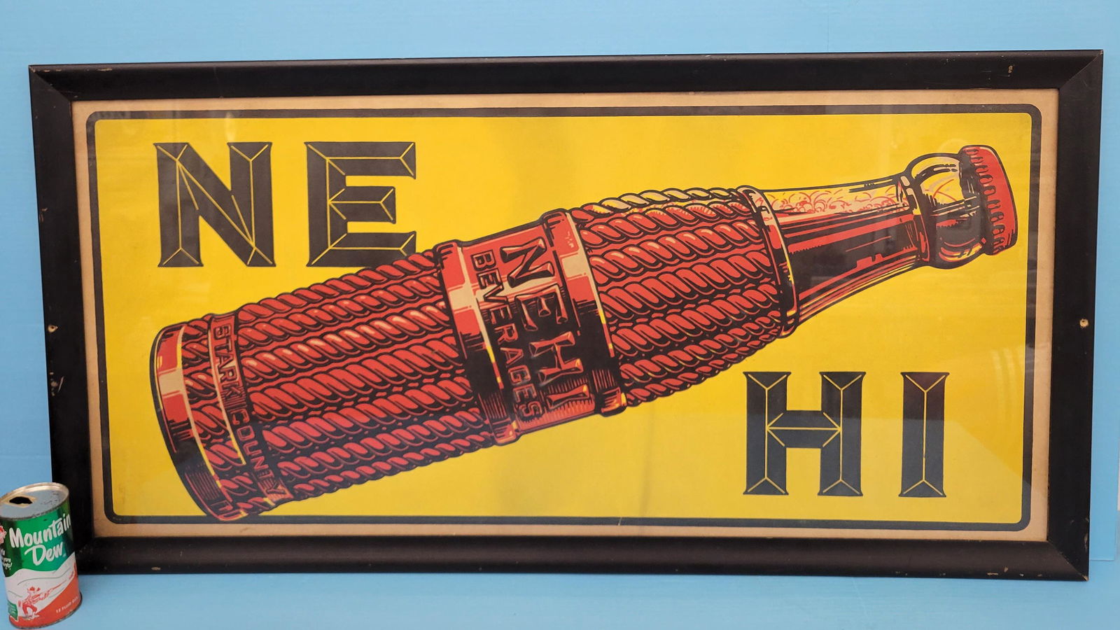 Nehi Beverages Paper Advertising Sign In Frame (1 of 2)
