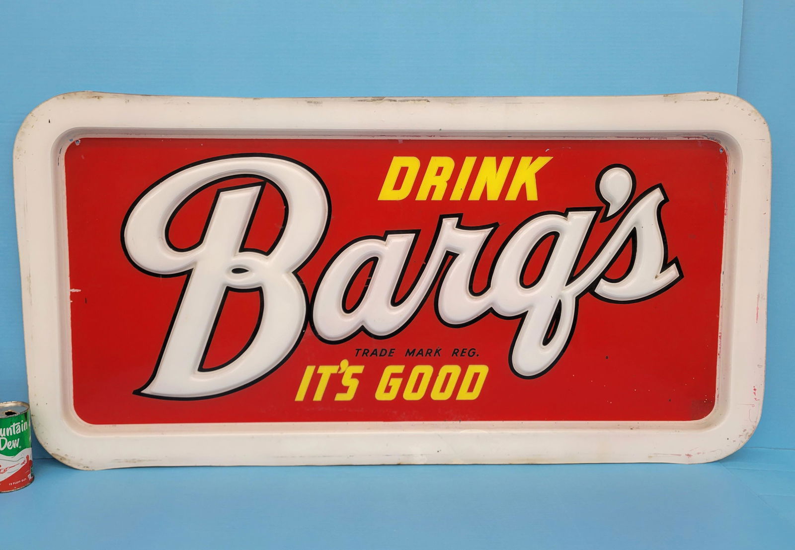 Drink Barq's It's Good Embossed Plastic Sign (1 of 3)