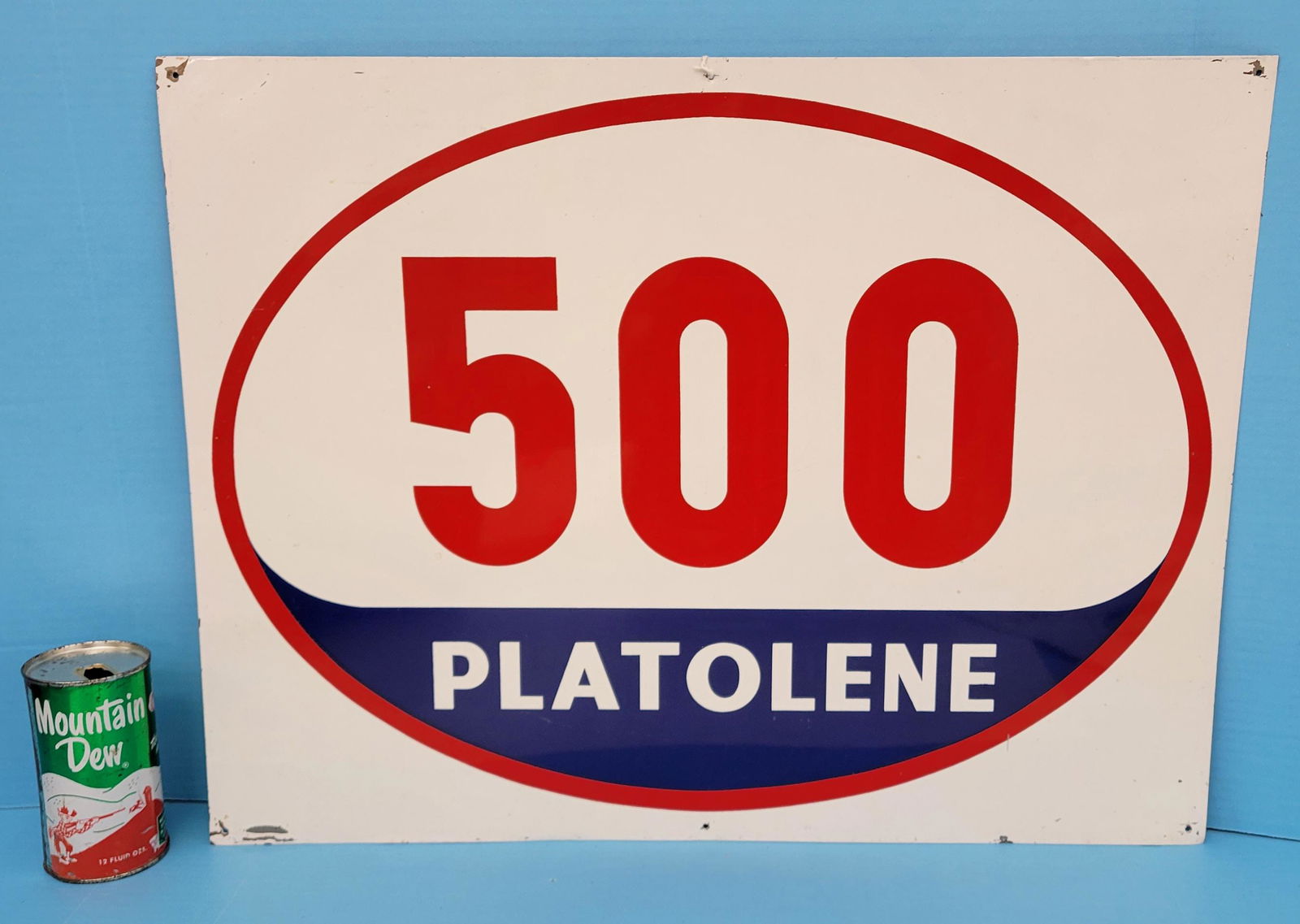 500 Platolene Single Sided Tin Sign TAC (1 of 3)