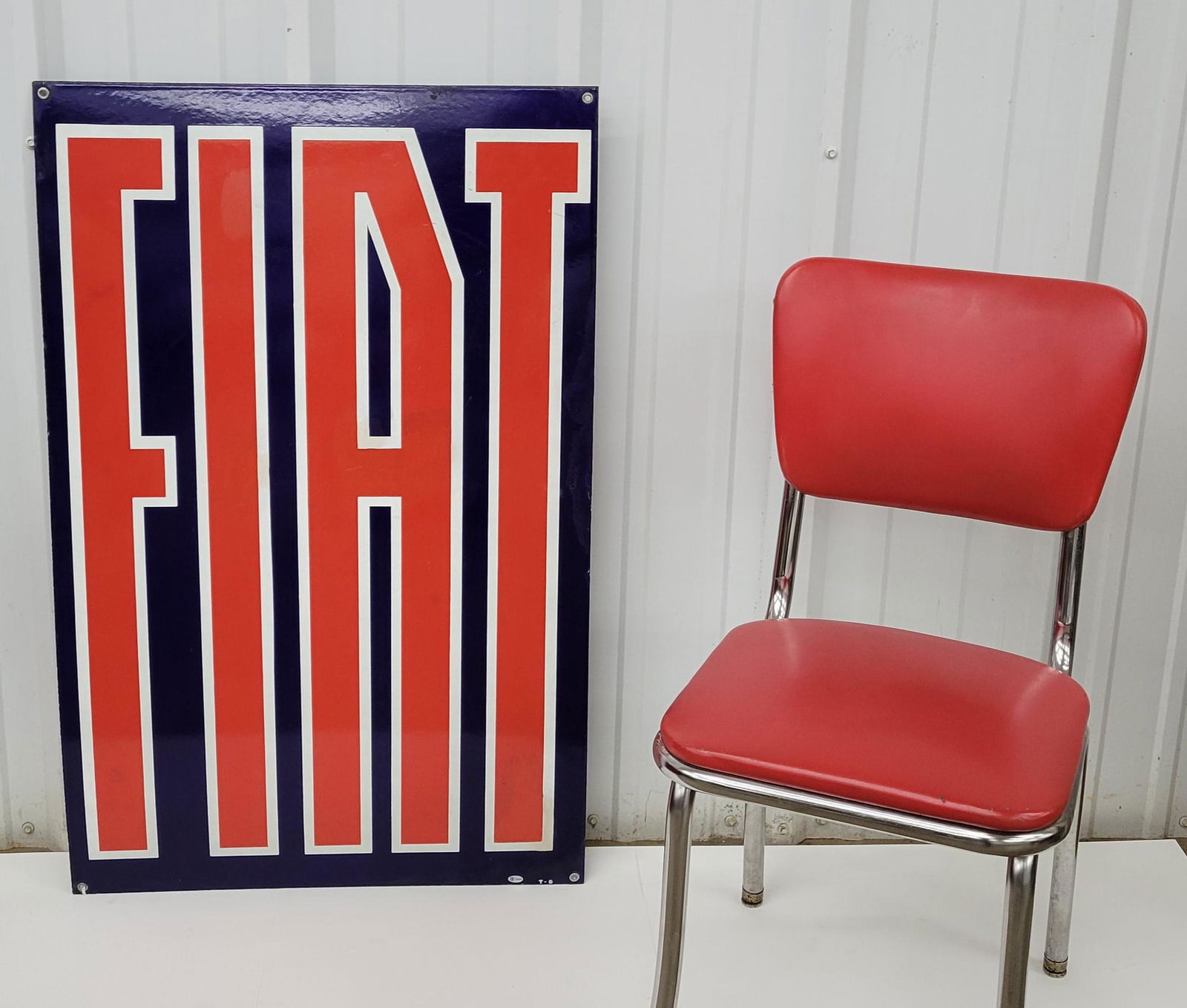 FIAT Single Sided Porcelain Sign TAC (1 of 6)