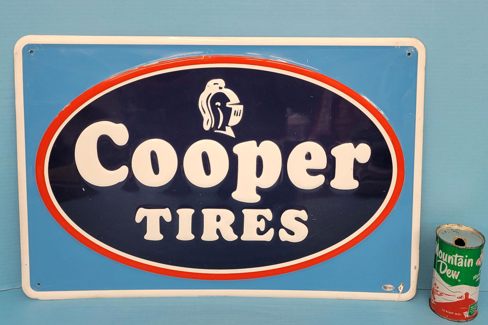Cooper Tires Single Sided Embossed Metal Sign TAC (1 of 3)