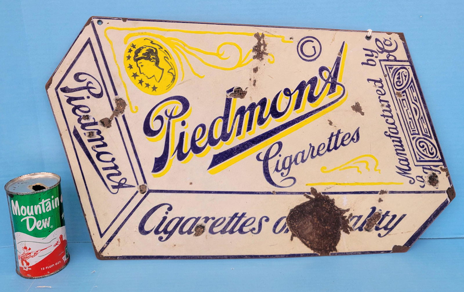 Piedmont Cigarettes Porcelain Sign (1 of 2)