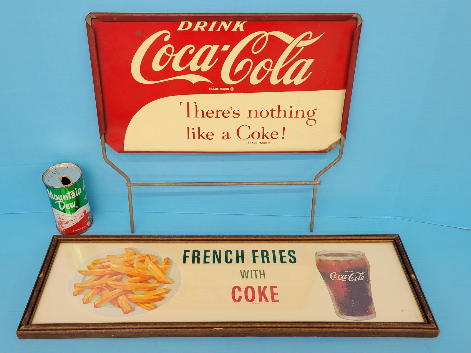 Drink Coca Cola Rack Sign and Framed Coca Cola Ad (1 of 4)