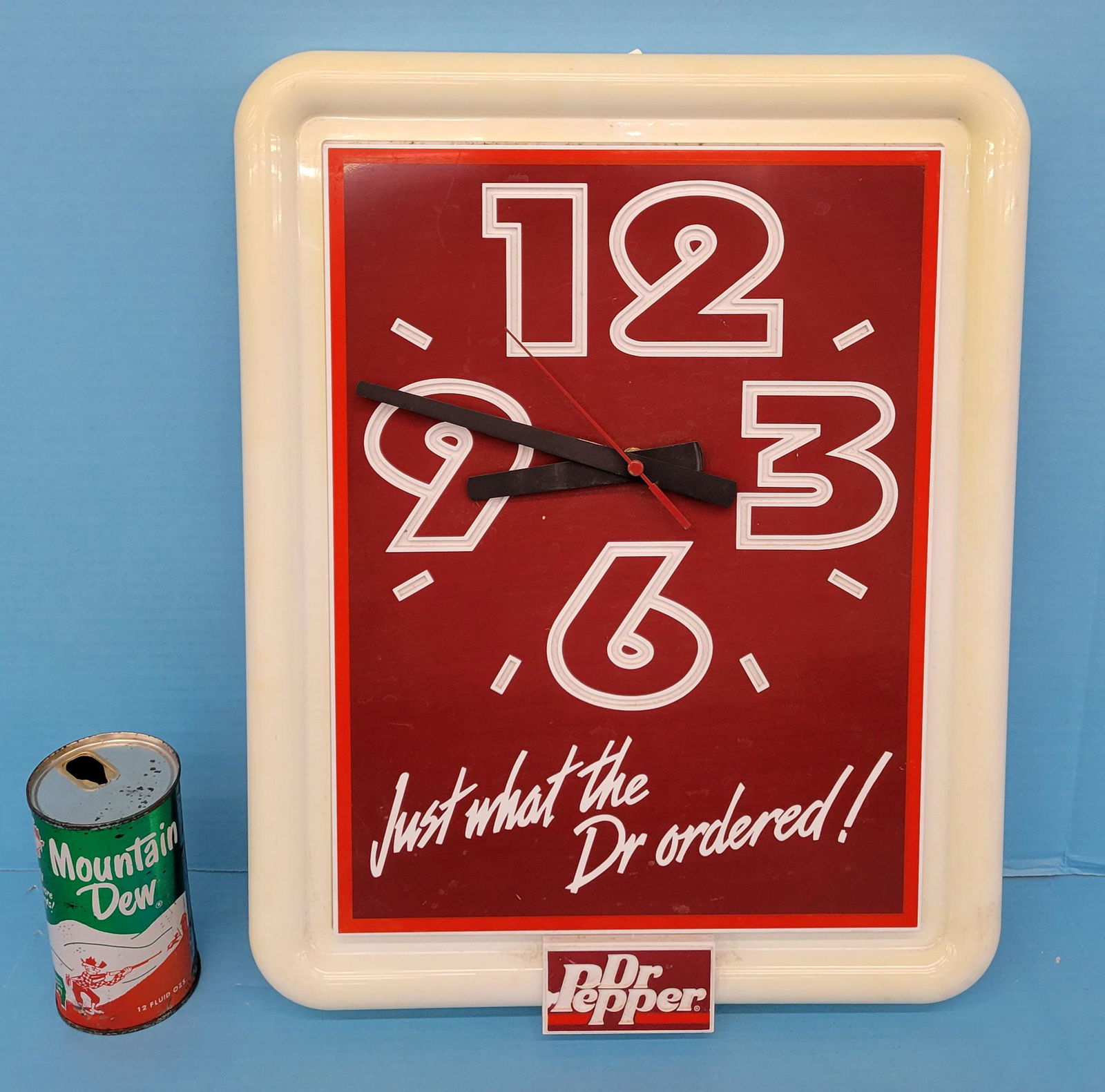 Dr Pepper Plastic Clock Just What The Dr Ordered (1 of 2)