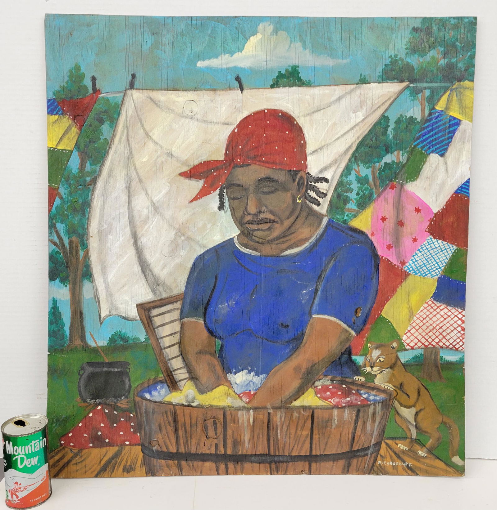 Richard E. Roebuck Painted Wood Folk Art (1 of 3)