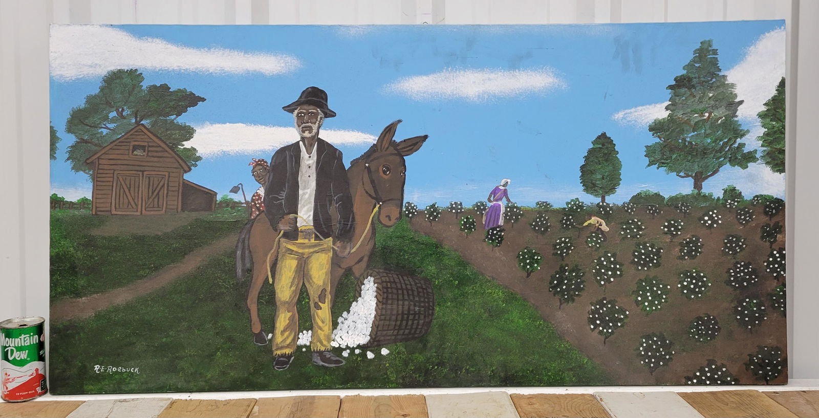 Richard E. Roebuck Painted Canvas Folk Art (1 of 4)