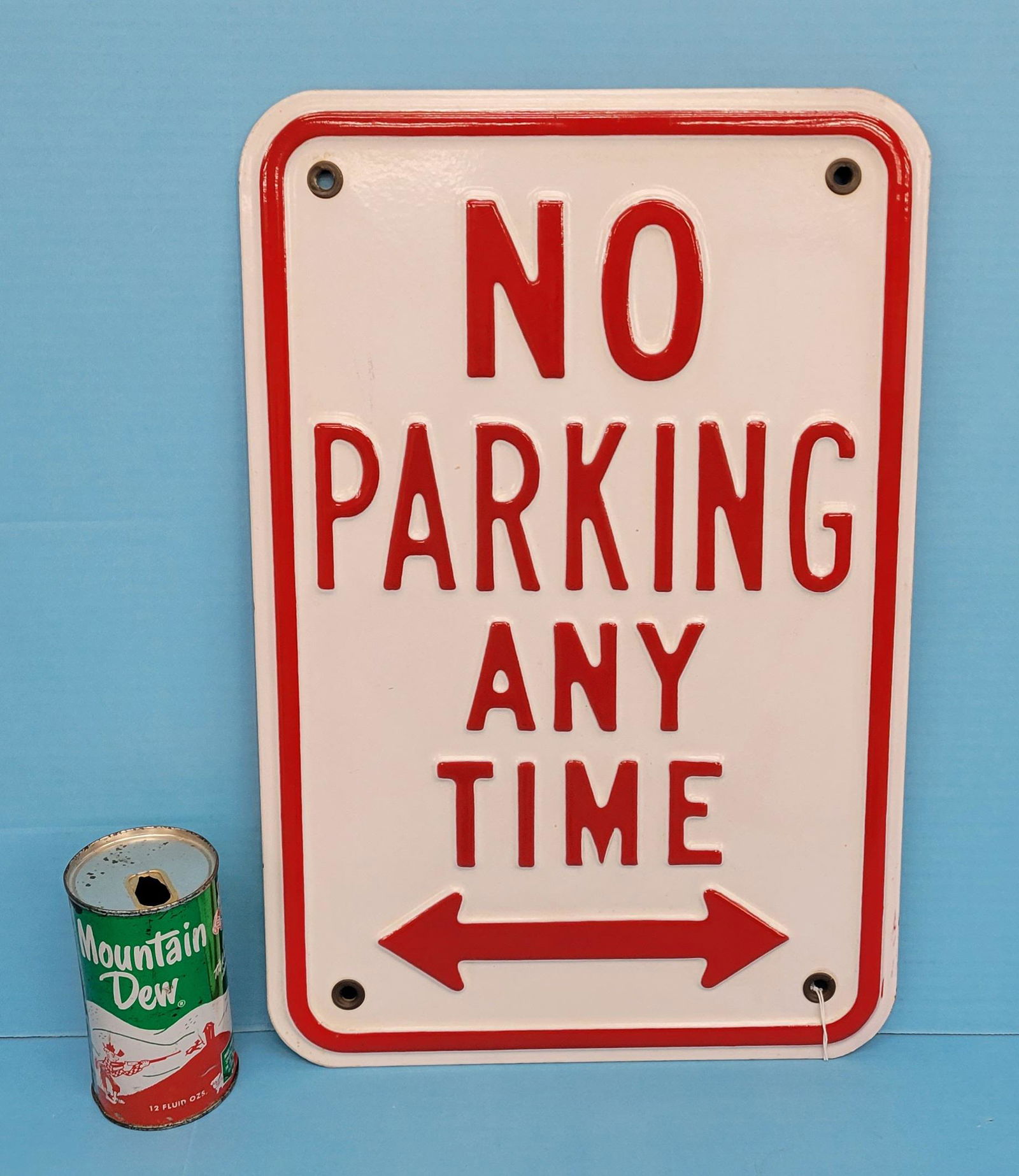 No Parking Any Time Porcelain Sign (1 of 2)