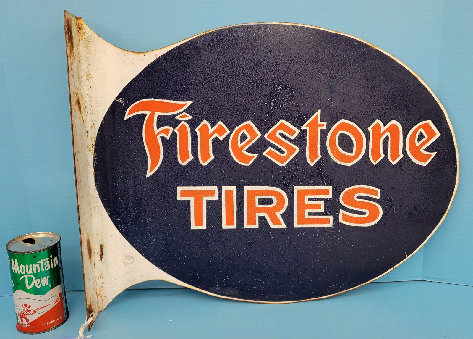 Firestone Tires Reproduction Metal Flange Sign (1 of 2)