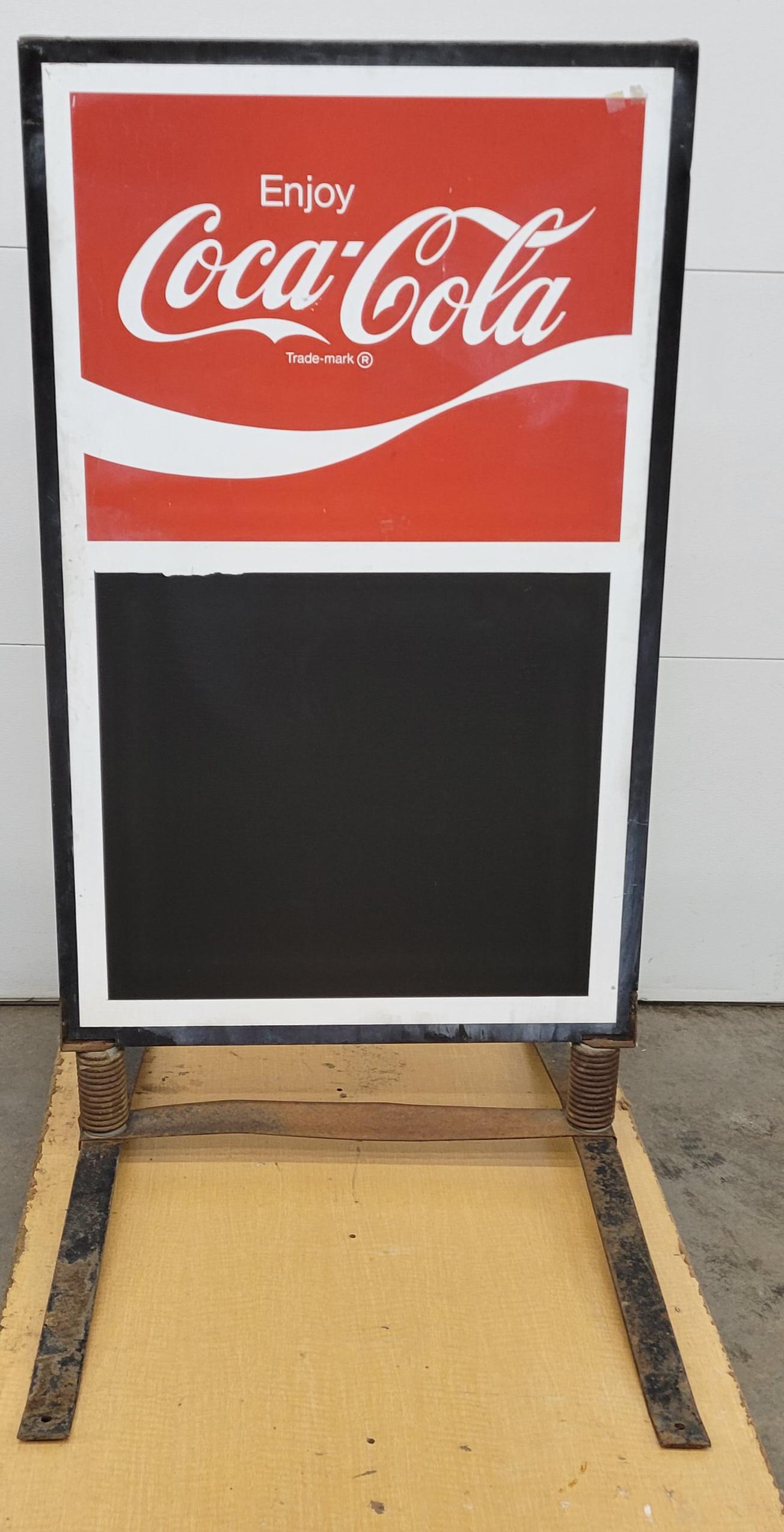 Enjoy Coca Cola Metal Sidewalk Sign and Advertising lot (1 of 3)