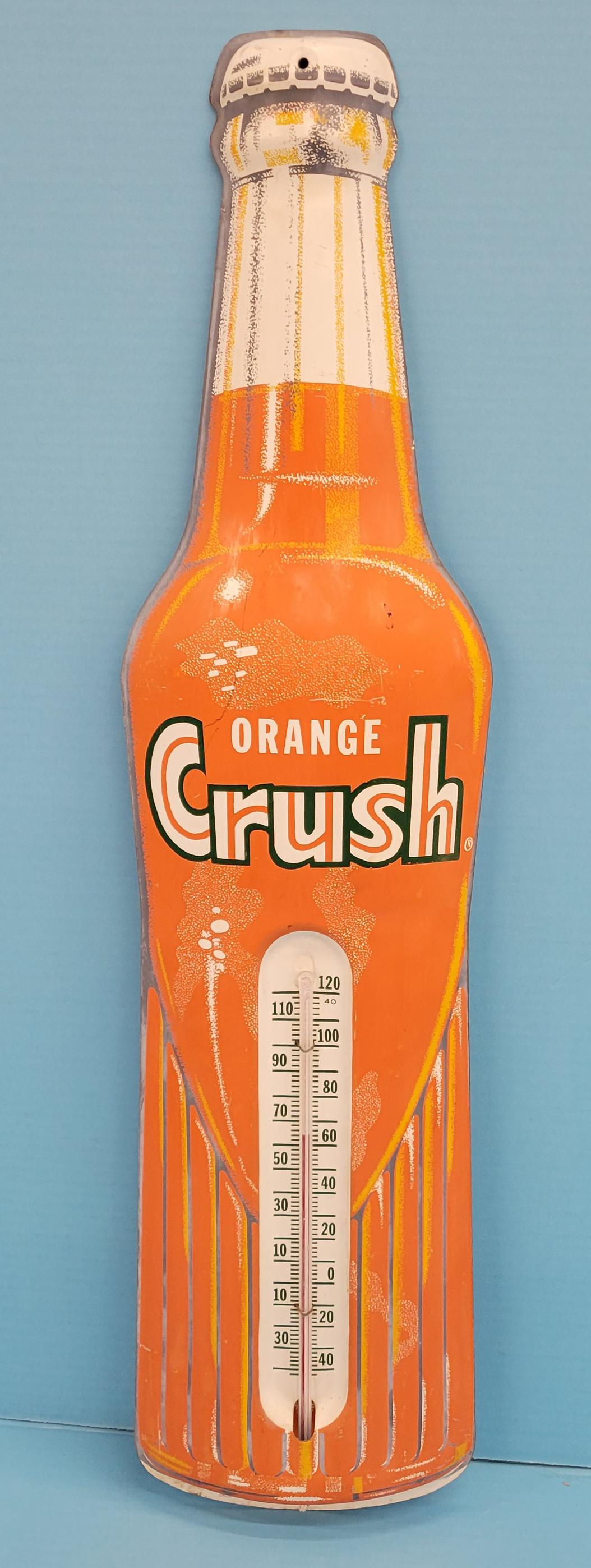 Orange Crush Tin Die Cut Bottle Thermometer (1 of 3)
