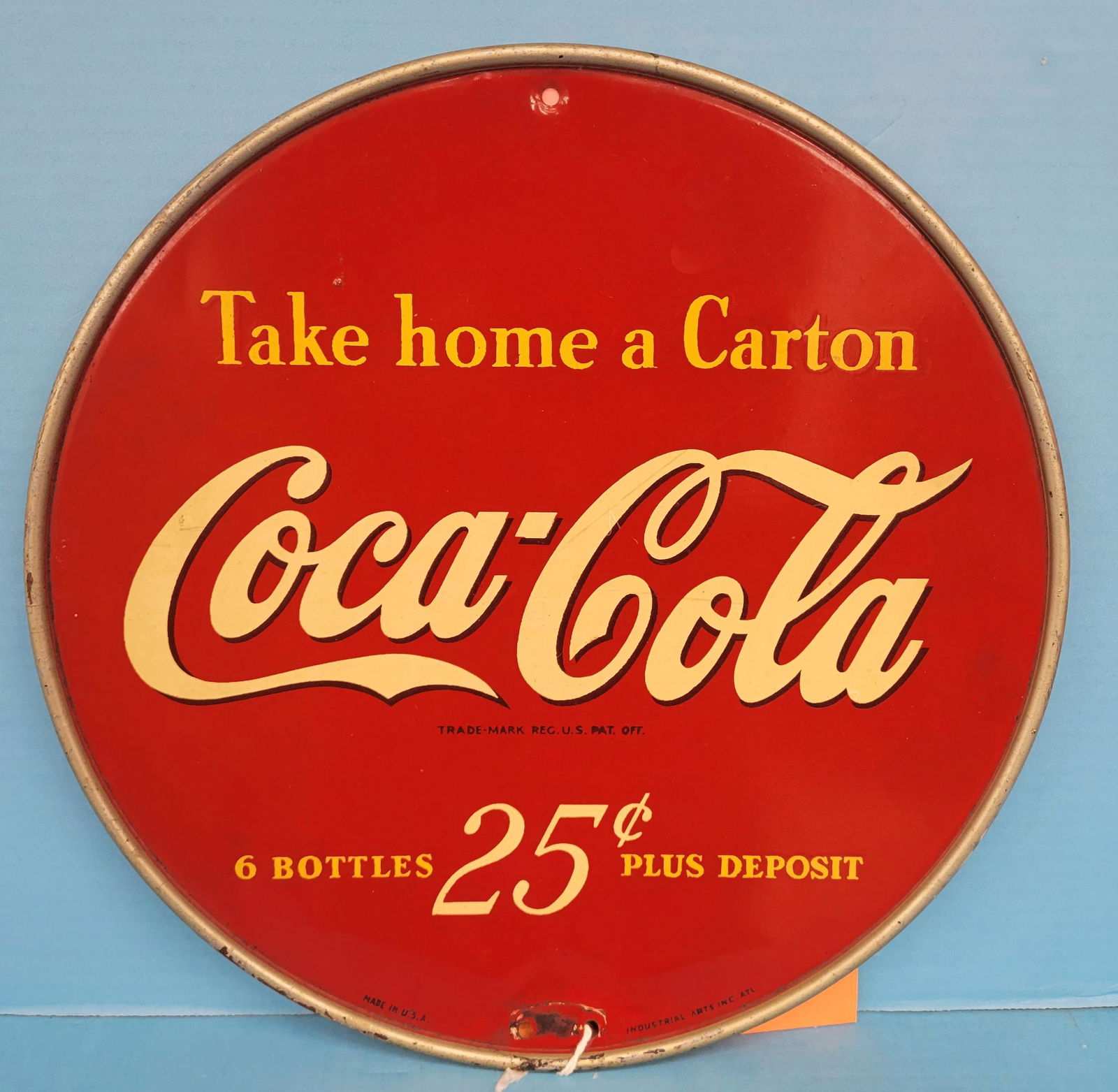 Take A Home A Carton Coca Cola Rack Topper Sign (1 of 3)