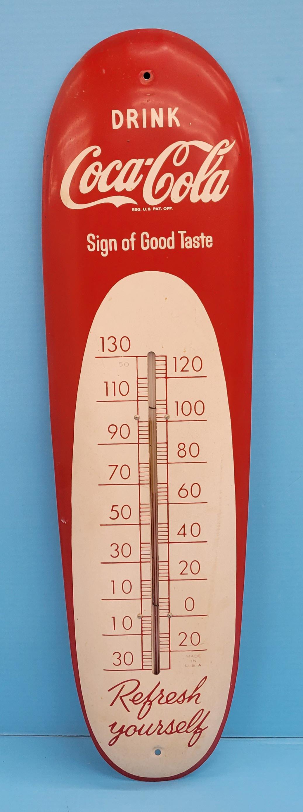Drink Coca Cola Sign Of Good Taste Cigar Thermometer (1 of 2)