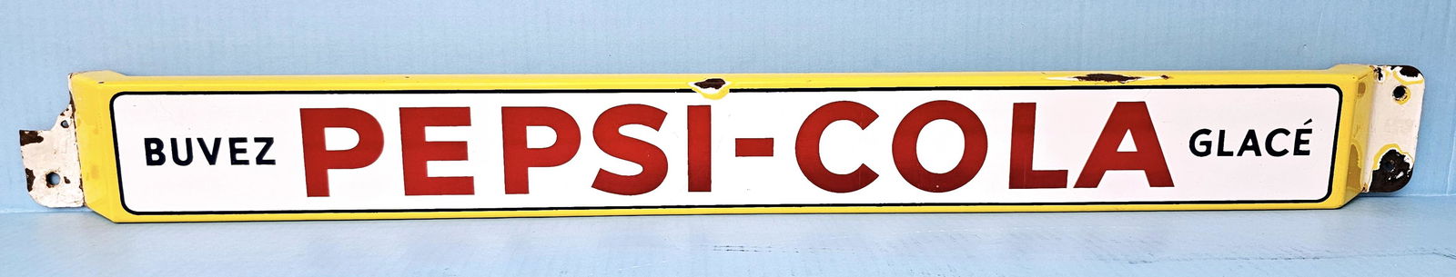 Pepsi Cola Buvez Glace Porcelain Door Push (1 of 5)