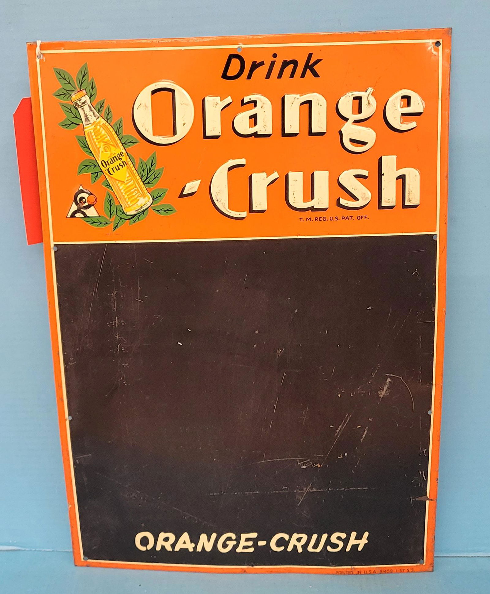 Drink Orange Crush Embossed Tin Menu Board (1 of 4)