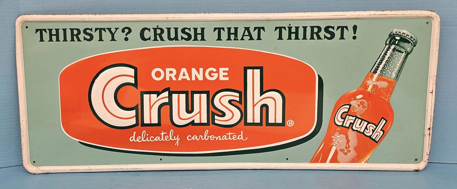 Orange Crush Delicately Carbonated Embossed Sign (1 of 3)