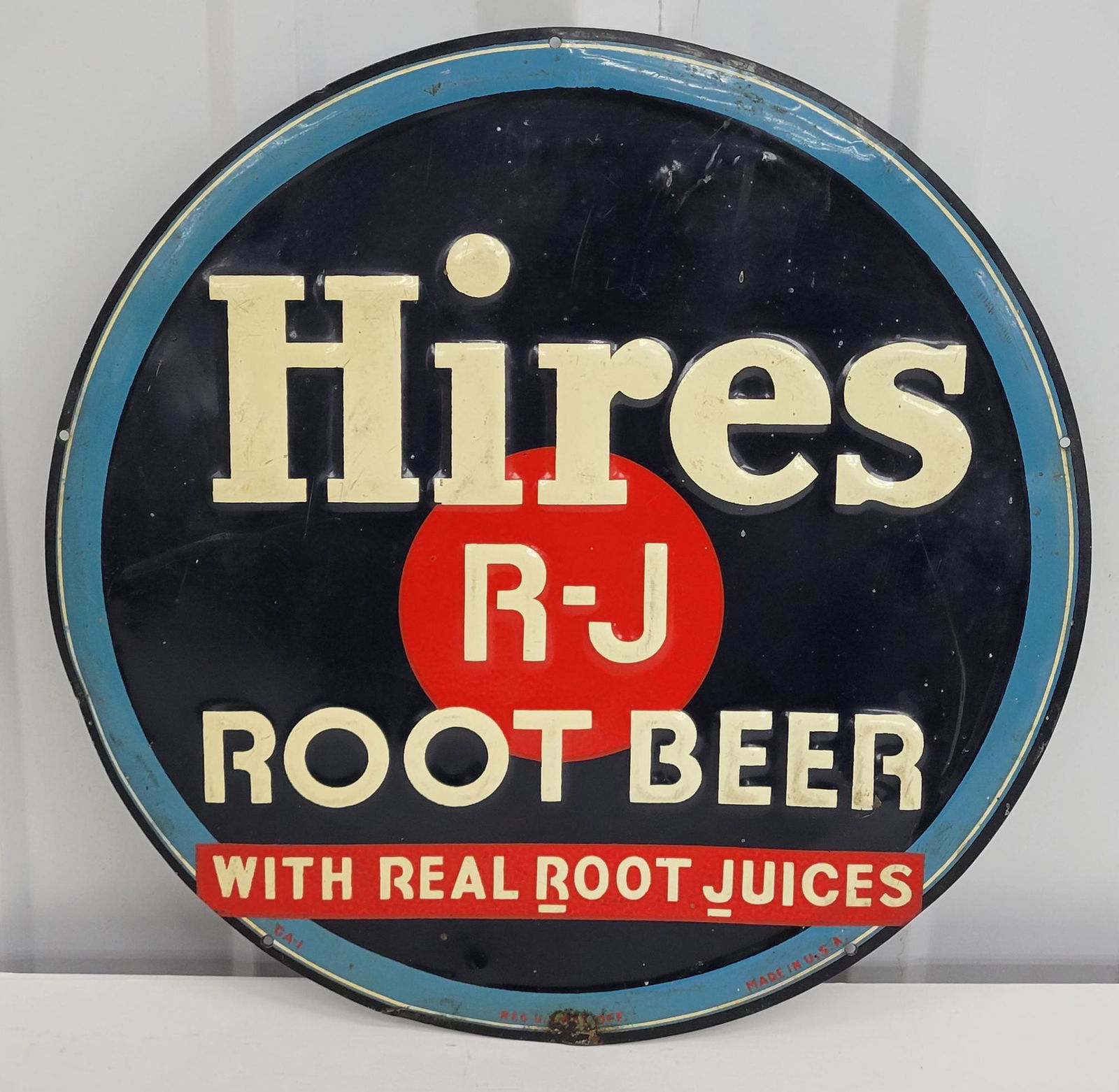 Hires Root Beer With Real Fruit Juices Single Sided Embossed Sign (1 of 4)