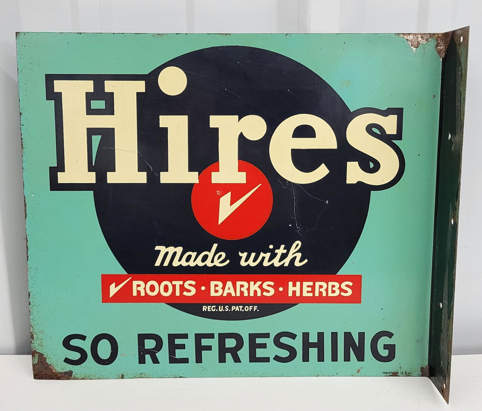 Hires Root Beer So Refreshing Flange Sign (1 of 3)