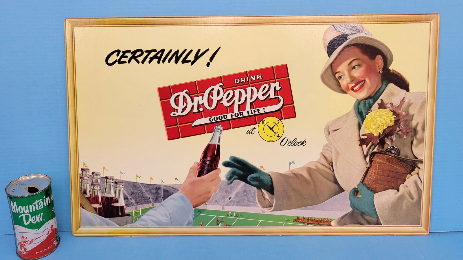 Certainly Drink Dr Pepper Good For Life Cardboard NOS (1 of 2)